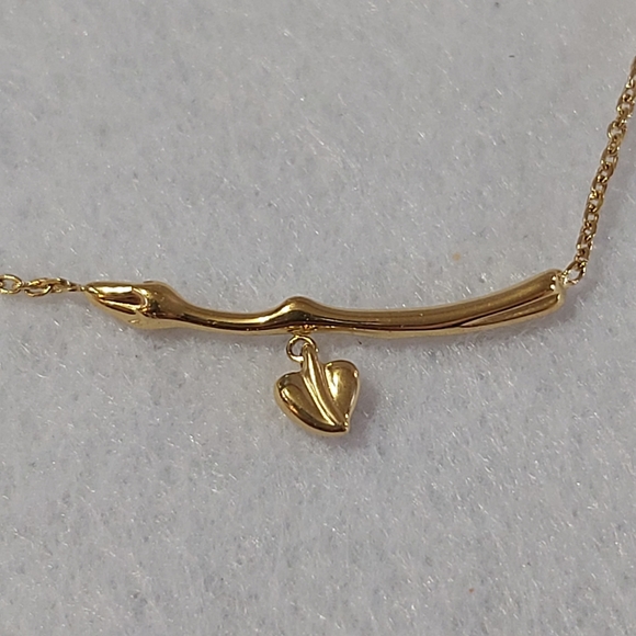 Titanium Steel Golden Heart Link Bracelet - Picture 3 of 6